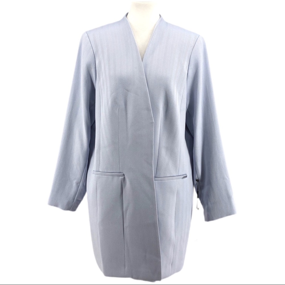 Calvin Klein Open Front Herringbone TopperJacket - Picture 2 of 9